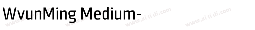 WvunMing Medium字体转换